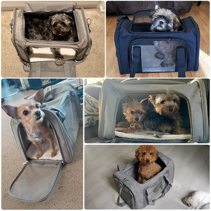 Dog Carrier Bag Soft Side Backpack Cat Pet Carriers Dog Travel Bags Airline Approved Transport For Small Dogs Cats Outgoing Beauty World Shop