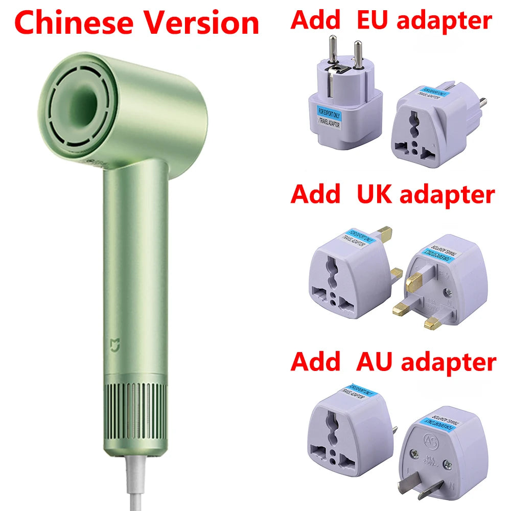 New MIJIA H501 High Speed Anion Hair Dryers Wind Speed 62m/s 1600W 110000 Rpm Professional Hair Care Quick Dryer Negative Ion CN Beauty World Shop