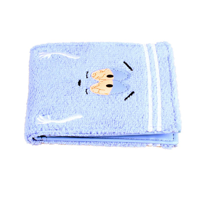 Towel cloth embroidered anime fashion wallet, designer personalized ID card holder Beauty World Shop