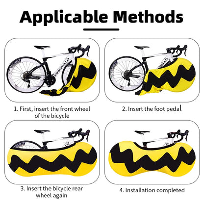 High Elastic Dustproof Road Bicycle Wheel Cover Waterproof MTB Cover Wear-resistant Bicycle Cover Bike Accessories Beauty World Shop