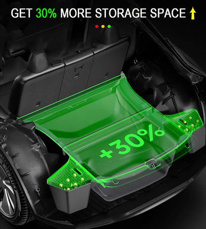 USVOTOV Trunk Organizer for Tesla Model Y Juniper Launch Refresh 2025 Rear Trunk Storage Bins Side Box Organiser TPE Accessories Beauty World Shop