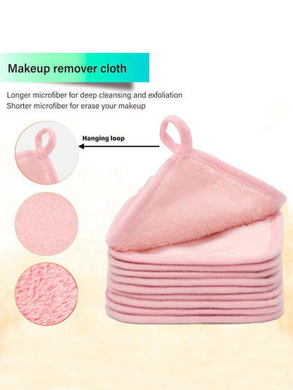 5/10/20Pcs Microfiber Face Cloths Reusable Makeup Remover Cloth Makeup Towels Face Deep Cleaning Pads Skincare Beauty Tools Beauty World Shop