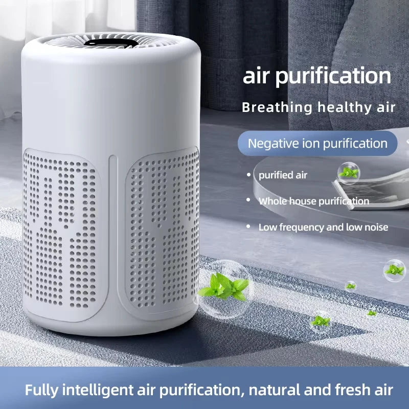 Mini Desktop Air Purifier HEPA Filter With Negative Ion Technology Eliminates Formaldehyde Odors Smoke And Dust Particles Beauty World Shop