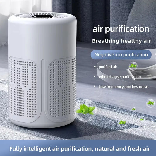 Mini Desktop Air Purifier HEPA Filter With Negative Ion Technology Eliminates Formaldehyde Odors Smoke And Dust Particles Beauty World Shop