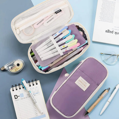 Kawaii Pencil Cases Large Capacity Pencil Bag Pouch Holder Box for Girls Office Students Organizer School Stationery Supplies Beauty World Shop