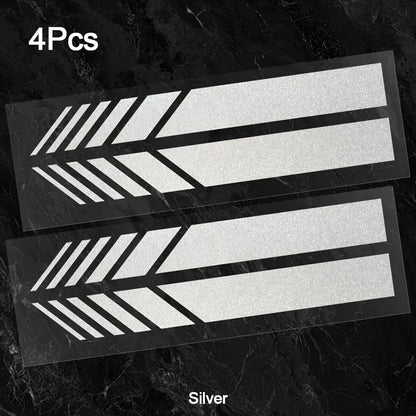 JDM Reflective Car Stickers - Classic Stripes Vinyl Decals, Self-Adhesive for Easy Install - Fit Any Car Body - Waterproof, 4pcs Beauty World Shop
