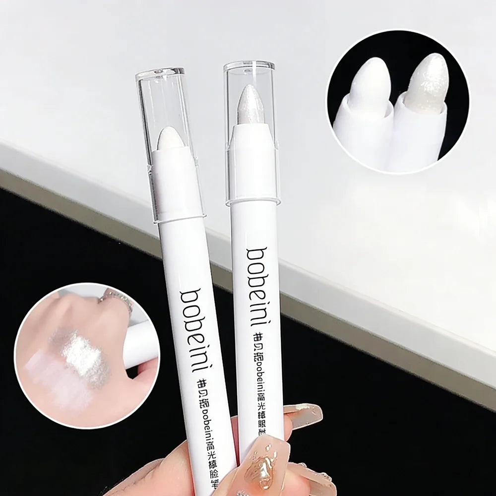 1pc Shimmering Highlight Stick, Glitter White Eyeshadow Pencil for Bright Eyes, Dazzling Effect Makeup Highlighter Beauty World Shop