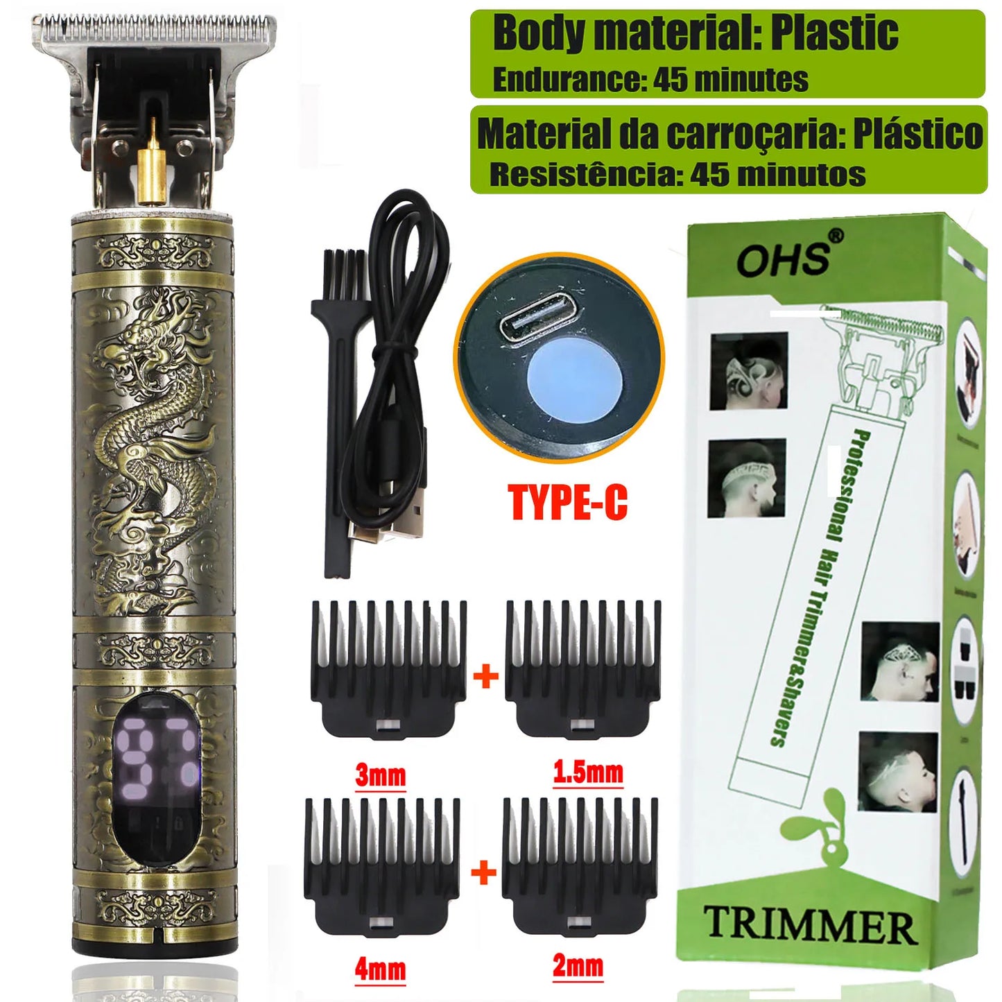 Vintage T9 Hair Clipper Beard Shaving Body Hair Trimmer Clippers Electric Men Haircut Machine 0mm Barber Shaver Beauty World Shop