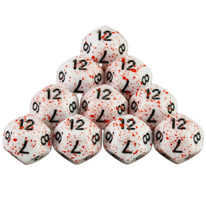 Dormia Dice DND Accessories Opaque White Acrylic Polyhedral Dice Set With Special Blood Effect For Table Board Role Playing Game Beauty World Shop
