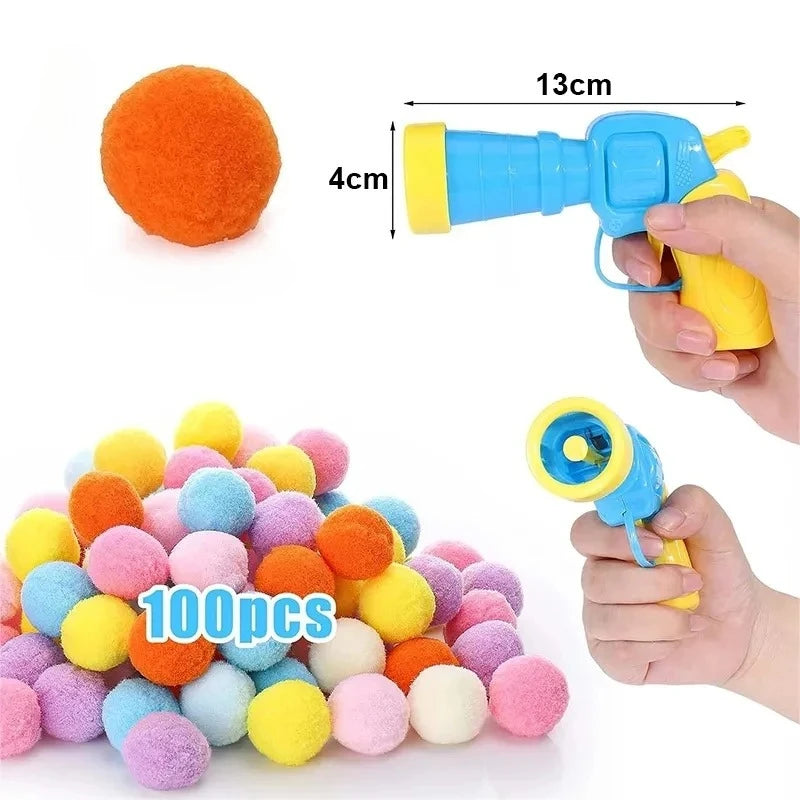 Cat Toys Interactive Launch Training Toy For Pet Kitten Creative Mini Shooting Gun Games Stretch Plush Ball Toys Pet Supplies Beauty World Shop