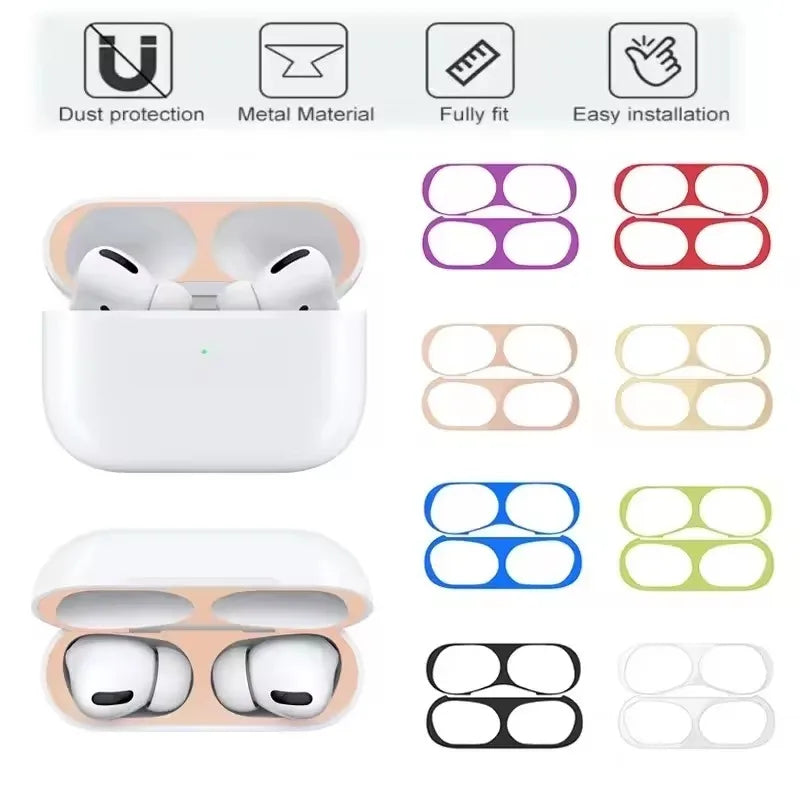 Dust-proof Scratchproof Sticker for Airpods Pro 1 2 3 4 Dust Guard Protective Earphone Film for AirPods 2/1/pro Cover Stickers