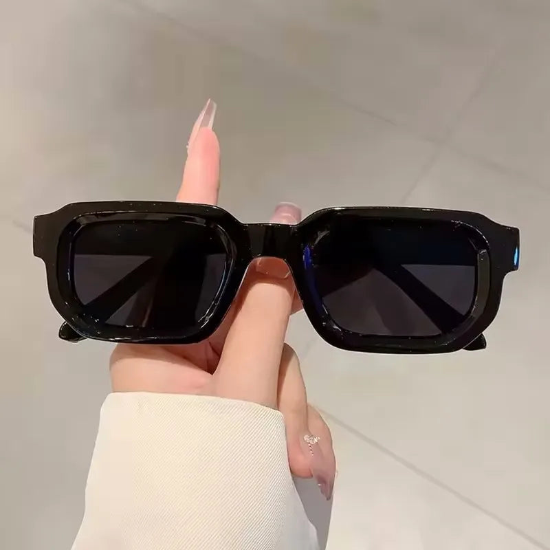 New Retro Rectangular Frame Sunglasses - Fashionable Retro Sunglasses With Uv400 Protection3007 Beauty World Shop