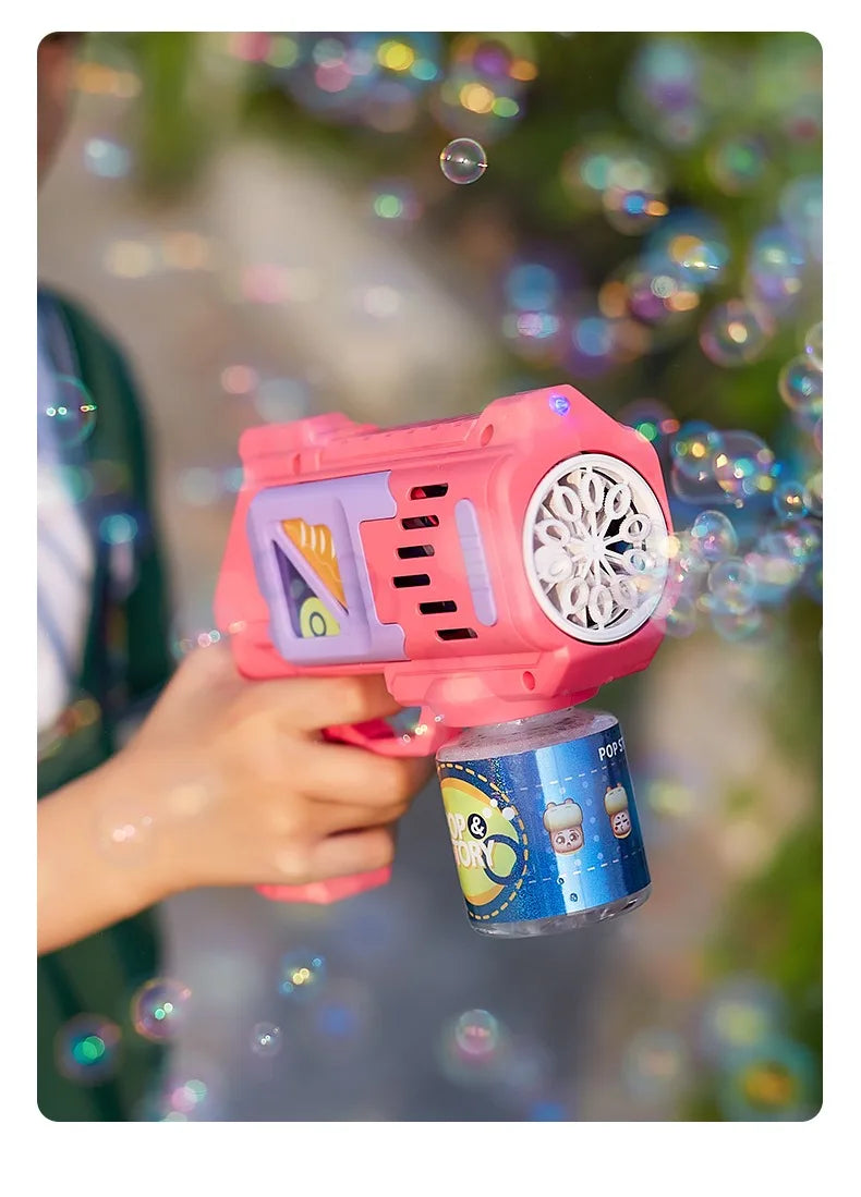 Children Bubble Gun Toy Astronaut Fully Automatic Bubble Machine Bubbles Gun Outdoor Game Fantasy Toy for Boys Girls Gifts Beauty Fashion