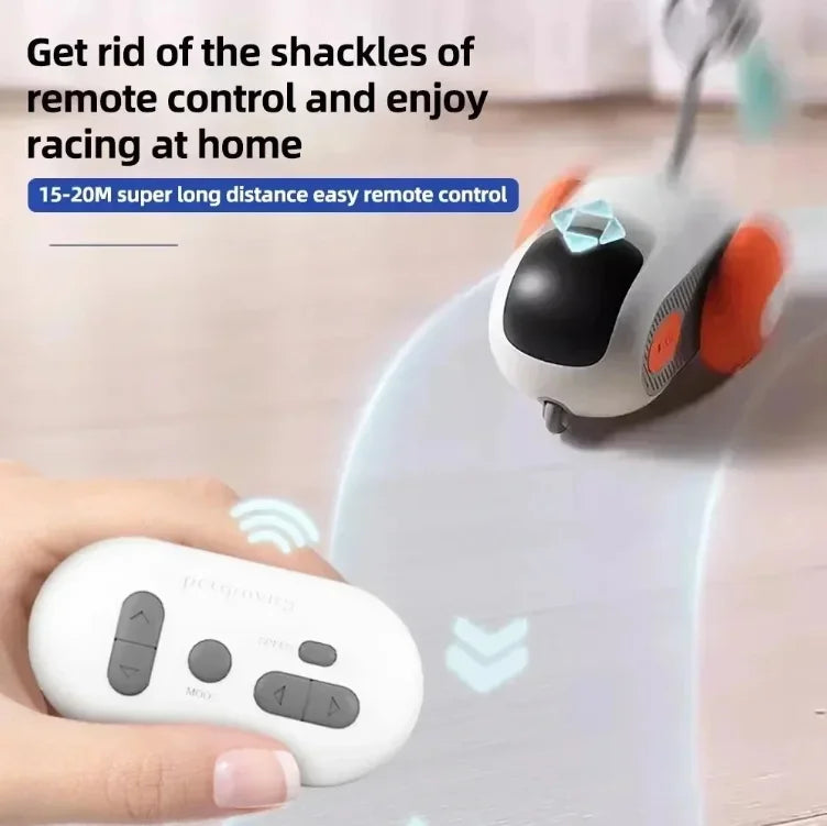 Electric cat toy remote control sports car self entertainment toy suitable for cats indoor interactive intelligent sports car
