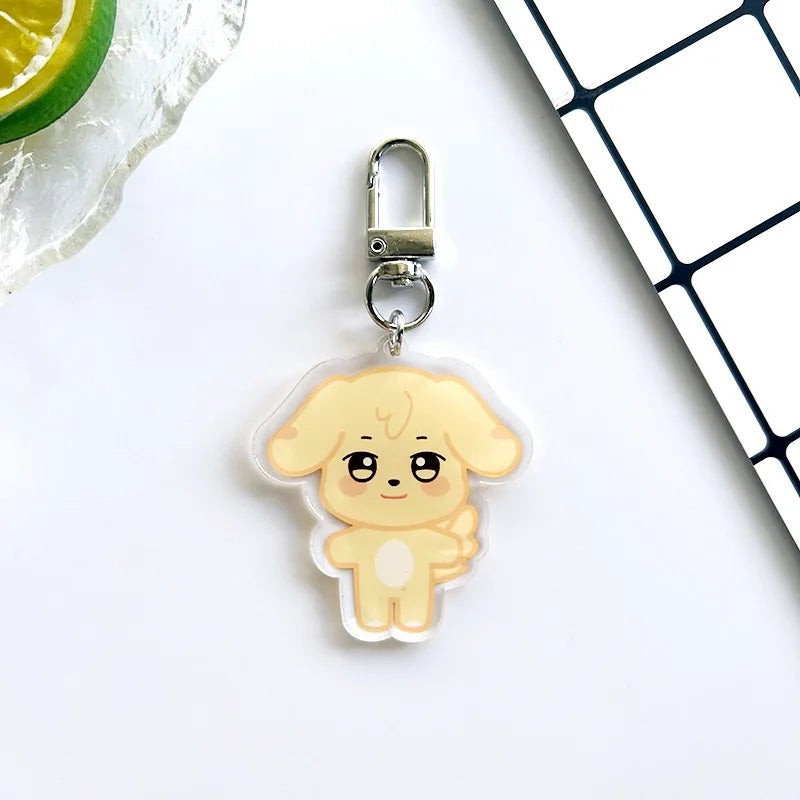 10CM Pop-up Store Doll Keychain ANITEEZ Cartoon Cute Plush Pendant Keyring Bag Accessories Kpop Yunho Yeosang Fans Gifts Beauty World Shop