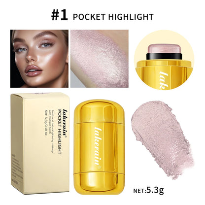 3-in-1Blush Stick Lasting Brightens Facial Cheek Stick Moisturizing Flash Lip Gloss Makeup Lip Gloss Face Rouge Beauty World Shop
