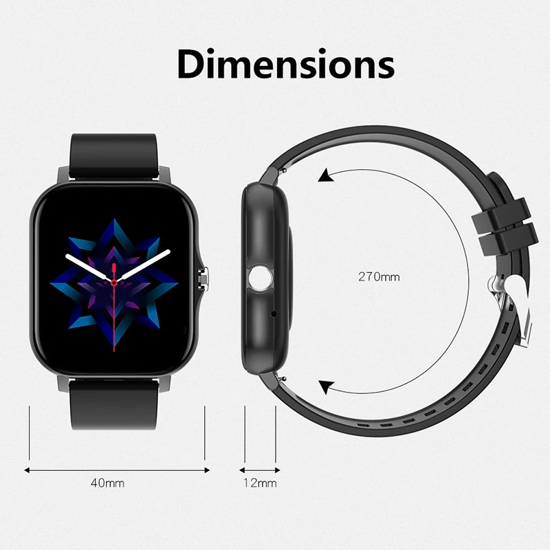 Sport Smart Watch Fitness Clock Health Monitor Waterproof Smartwatch Bluetooth Call Watches for Men Women IOS Xiaomi Huawei 2025 Beauty Fashion