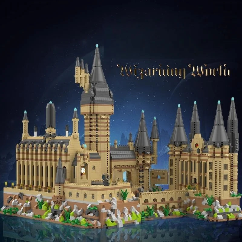New Magic Hogwarts Castle Micro Building  Blocks Street View Architecture Creative MOC Model Kit  Kids Christmas Birthday Gifts Beauty World Shop