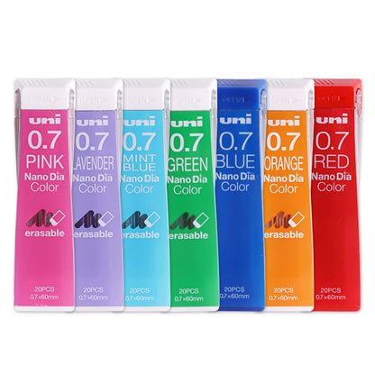 1pcs Japan UNI Color Lead 0.7mm Erasable Mechanical Pencil Refill Nano Dia 202NDC Non Breakable Cute School Art Supplies Beauty World Shop