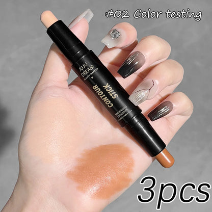 Double-ended dual-purpose high-light trimming stick, three-dimensional contour, nose shadow, facial shape, brighten and trimming Beauty World Shop
