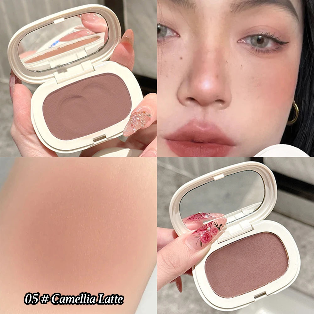 Single Color Blush Silky Texture High Color Rendering No Powder Feeling Low Saturation Long-lasting Natural Matte Blush Cream Beauty World Shop