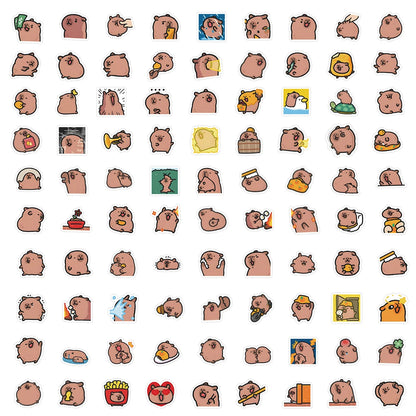 10/50/100pcs Capybaras Stickers Cartoon Cute Decals Toy Stationery Guitar Phone Bicycle Laptop Luggage Car Graffiti Kids Sticker Beauty World Shop