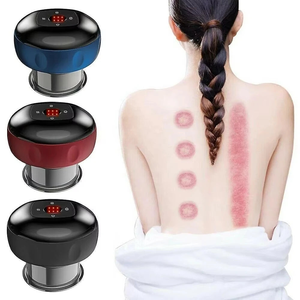 wireless Body Scraping Massage Smart 6/12 Gear Electric Vacuum Cupping Heating Suction Cup Device Back Neck Arm Massger Beauty World Shop