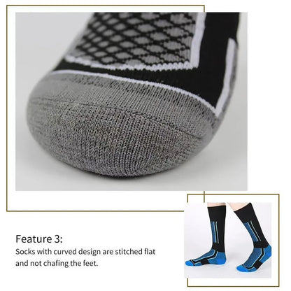 1Pair Winter Warm Thickening Ski Stockings Hiking Socks For Women Men Children Outdoor Anti-Cold High Sports Stockings Beauty World Shop