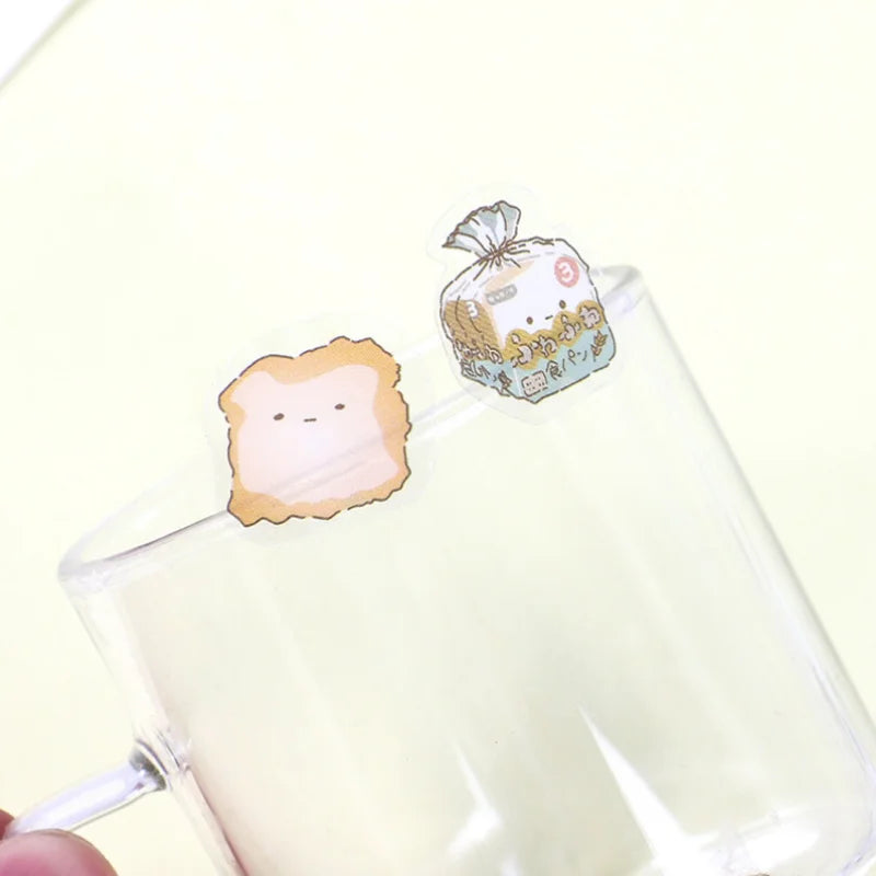 6Pcs/Lot Waterproof Cartoon Transparent Pvc Stickers DIY Hand Account Diary Decorative Stickers Kawaii Phone Cup Stickers Beauty World Shop