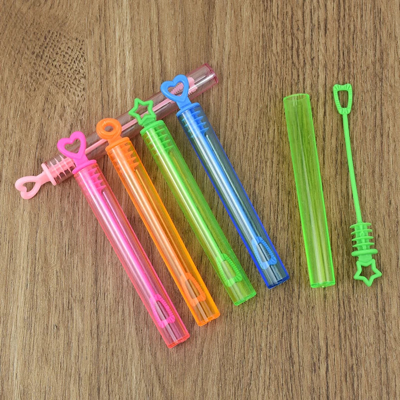 10-50pcs Colorful Bubble Soap Bottle Heart Wand Empty Tube Kids Birthday Party Favors Pinata Filler Toys Wedding Gifts for Guest Beauty World Shop