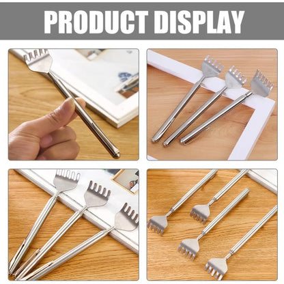 silvery Telescopic Back Scratcher,  Portable Extendable Stainless Steel  Scratchers for Men Women ，Mothers Gifts，Gifts For Men，G Beauty World Shop