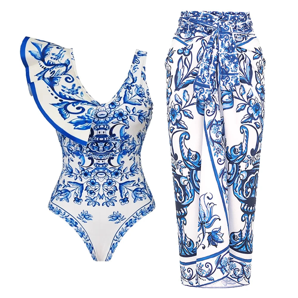 2026 New Sexy Ruffle Bikini Set Printed Brazilian Biquini Women Swimwear Skirt Bathing Suit Girls Summer Beachwear Dress Beauty World Shop