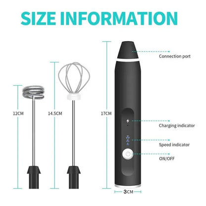 Portable Electric Milk Frothers Handheld Blender USB Mini Coffee Maker Whisk Mixer Cappuccino Cream Egg Beater Food Blender Beauty World Shop