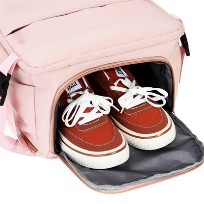 Lightweight Large Travel Backpack, Solid Color Minimalist Multifunctional Student School Bag Beauty World Shop