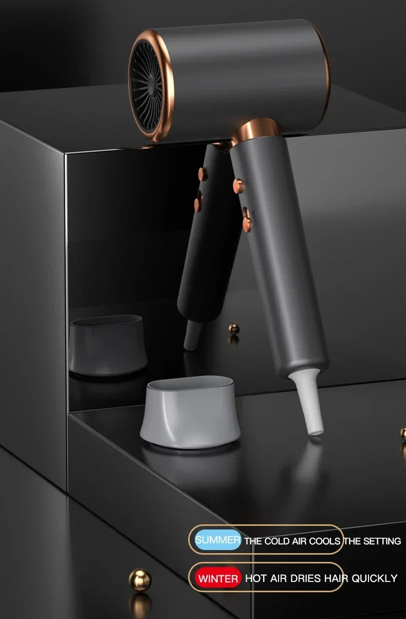 HOMEFISH 2000W Salon Hair Dryer with Hot/Cold Air Brush Negative Ionic Technology 5th Gear Strong Power Hairdryer without Comb Beauty World Shop