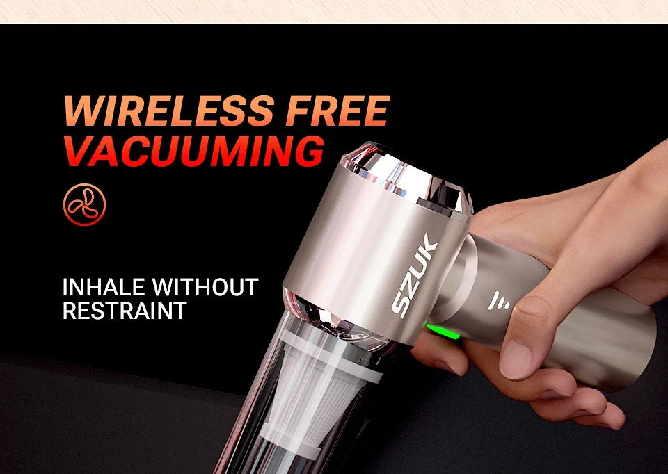 SZUK 985000Pa Car Vacuum Cleaner Portable Handheld Wireless Strong Suction Car Cleaner Cleaning Machine Mini Vacuum Cleaner Beauty World Shop