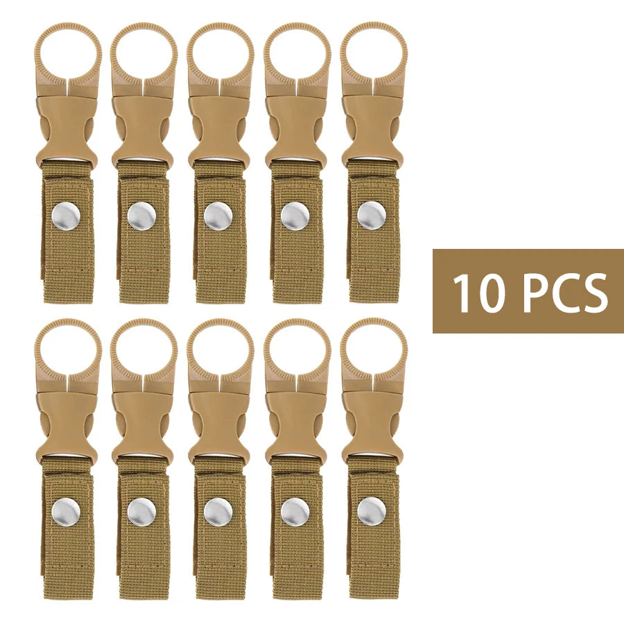 Webbing Water Bottle Holder Climbing Carabiner Belt Backpack Hanger Hooks Clip Multifunction Water Bottle Nylon Buckle Hook Clip Beauty World Shop