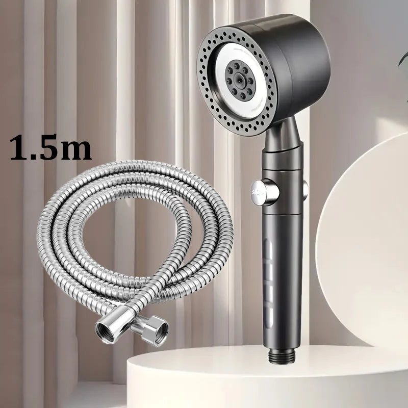 New High Pressure Water Saving Filter Shower Head 5 Modes Handheld Shower Head One Button Stop Bathroom Accessories Set Beauty World Shop
