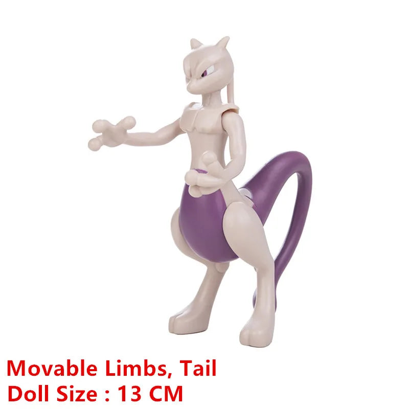 New Pokemon 4-13Cm Cartoons Movie Anime Figure Pikachu Lucario Mewtwo Flying Dragon Pet  Action Figures Model Toy Birthday Gifts Beauty World Shop