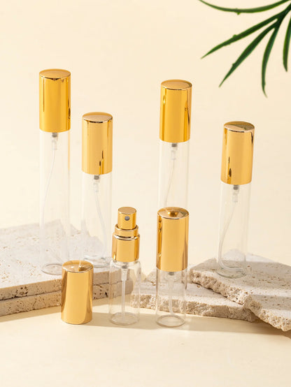 Wholesale 35/Piece 5ml 10ml 15ml Local Tyrant Gold Transparent Glass Thickened Spray Bottle Mini Perfume Bottle Travel Size Beauty World Shop