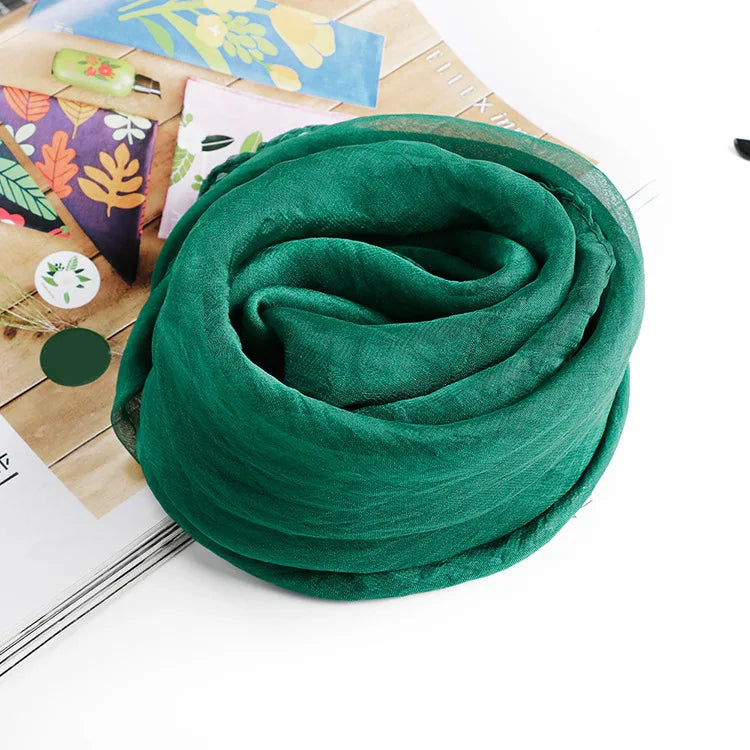 New 70X70cm Simulation Silk Scarves Women's Versatile Small Square Solid Chiffon Scarf Gauze Scarf Party Gift Beauty World Shop