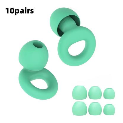 Silicone Earplugs for Swimming Sleep Noise Cancel Noise Reduction-Soundproof Reduce Disturbances -Quality loop Earplugs Beauty World Shop