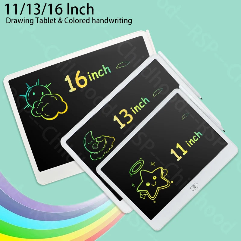 16/13/11 Inch LCD Writing Board Drawing tablet Kids Writing Painting Children Educational Toys for 3 4 5 6 7 8 Years Girls Boys Beauty World Shop