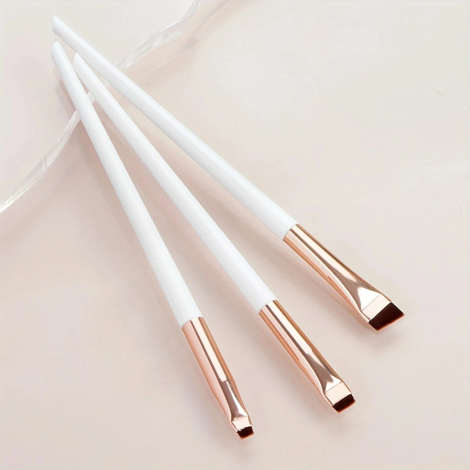 Ultra-Thin Eyebrow Brush Set -3Pcs Angled Precision Eyeliner MakeupBrushes, Synthetic Bristles Slanted Eyeshadow Eye Brow Tintin Beauty World Shop