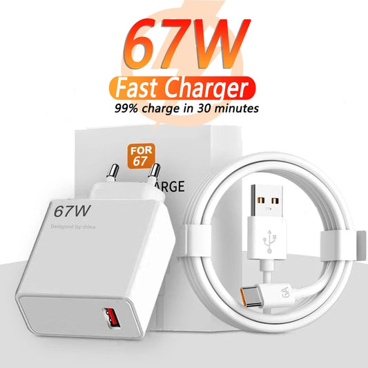 67W USB Fast Charger for xiaomi 14 13 12 11 10 Ultra Note 12T 13 Pro Turbo Quick Charge Type C USB Charging Cable Beauty World Shop