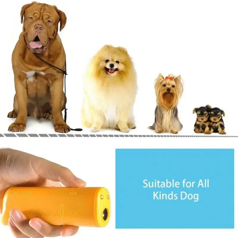 Double Ultrasonic Pet Dog Repeller Anti Barking Stop Bark Training Device High Power Dog Training Repellents not include Battery Beauty World Shop