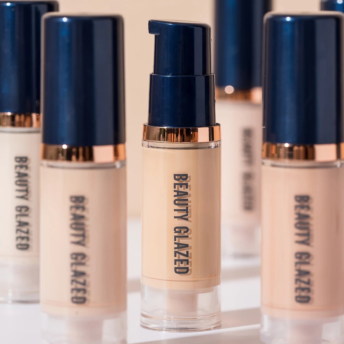BEAUTY GLAZED 6 Color Liquid Foundation,Full Coverage, Long-Lasting, Waterproof, Natural Effect,Hydrating Beauty Fashion