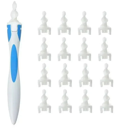 Ear Wax Remover Tool Ear Cleaner With Soft Silicone 16 Replacement Tips Simply To Grab Extract Earwax Beauty World Shop