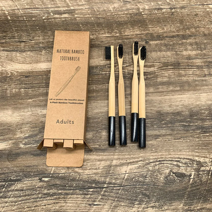 10pcs Round Handle Adult & Children Natural Eco Friendly Travel Tooth Teeth Brush Bamboo Toothbrush With Medium Hard Bristlesth Beauty World Shop