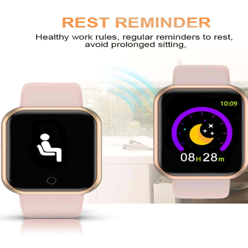 Smartwatch Men Women Wristwatches Smart Watch Message Fitness Monitor Bracelet Birthday Gift Electronic Clock For Android IOS Beauty World Shop